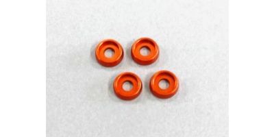 Rondelles incurvees 3mm. (4) Orange