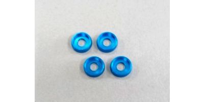 Rondelles incurvees 4mm. (4) Light Blue