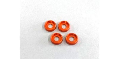 Rondelles incurvees 4mm. (4) Orange