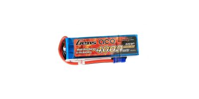 Gens ace Batterie LiPo 6S 22.2V-4000-60C (EC5) 164x46x43mm 690g