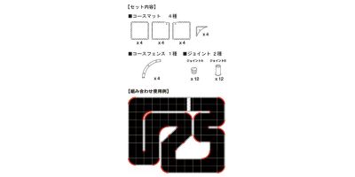 Kyosho Mini-Z Grand Prix Circuit 50 ANGLES LARGES (16pcs)