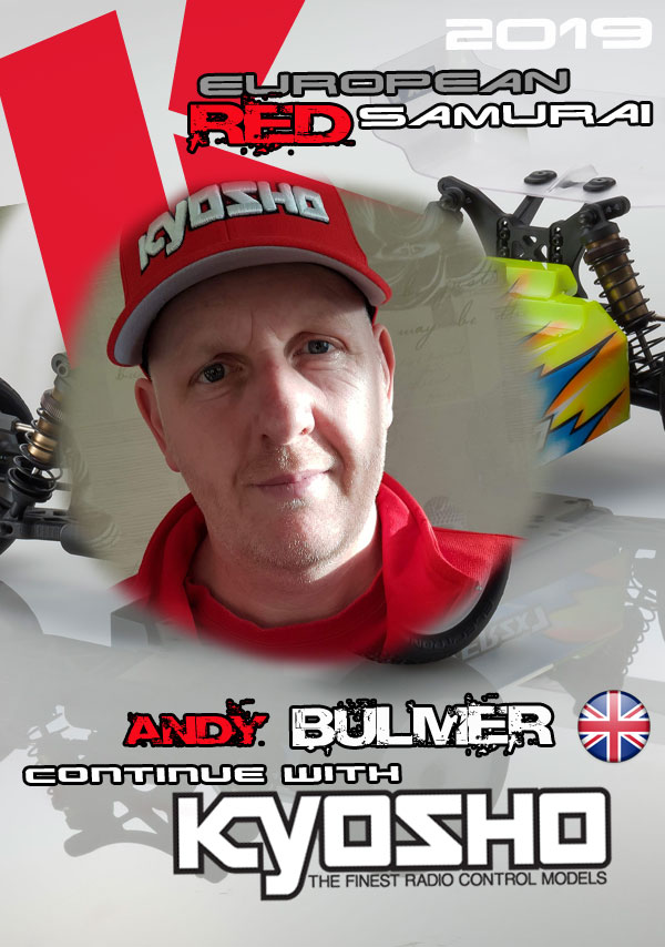 Andy Bulmer continues with Kyosho for 2019