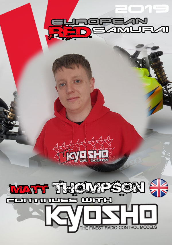Matt Thompson continues with Kyosho for 2019